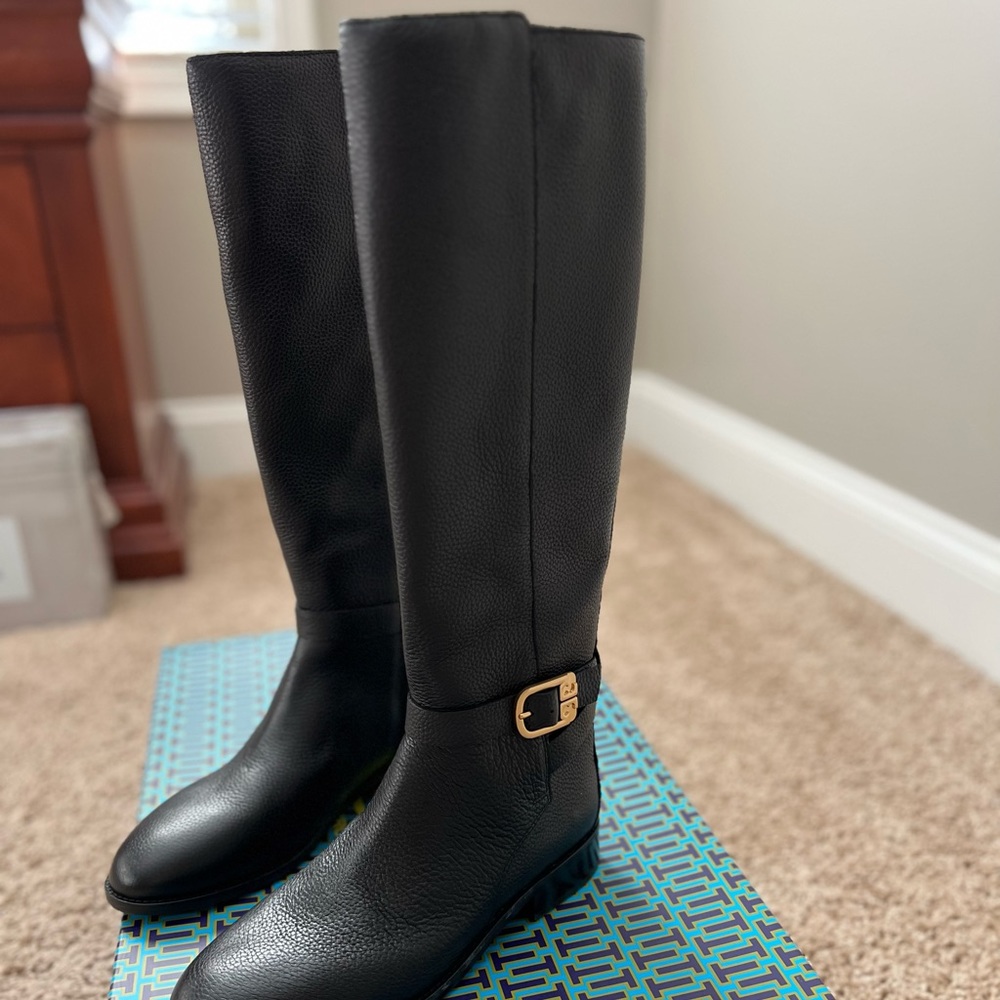 Tory Burch Knee High Black Boots in size 9.